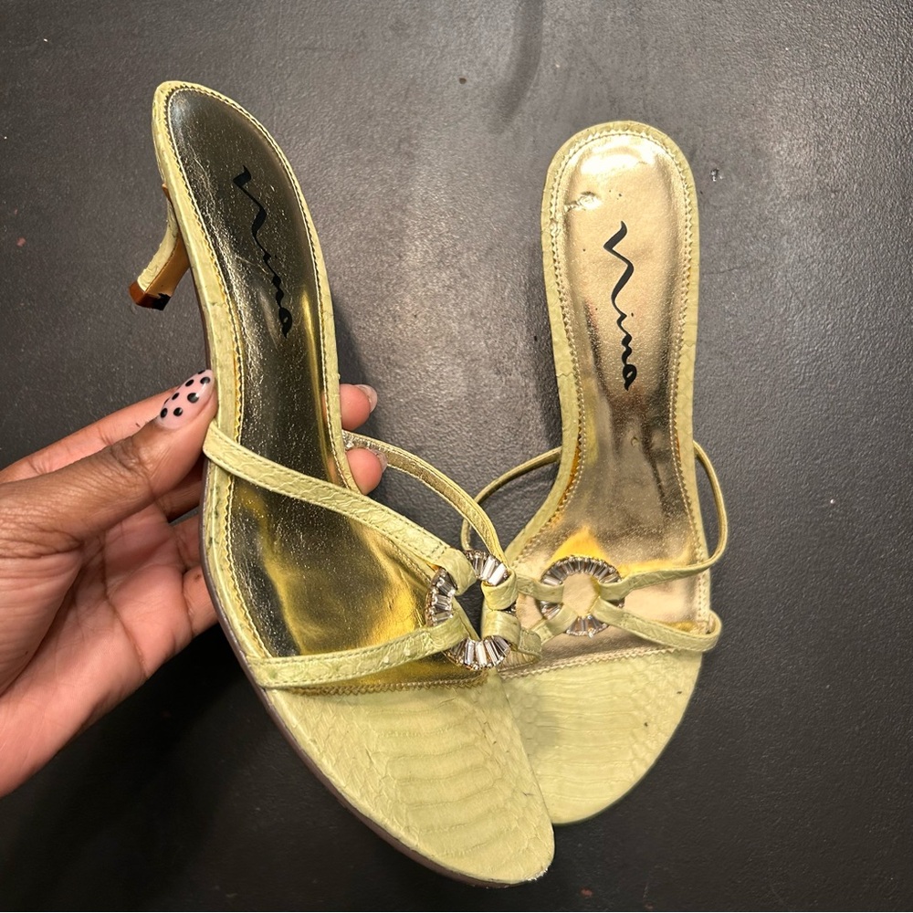 Y2K Nina Kitten Heel Mules